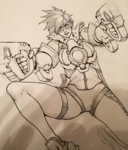 hichamhabchi:  Tracer still in progress #tracer #commission #overwatch