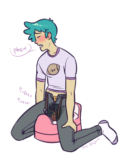 ah-bagels:  sina didn’t get his pants off in time, stubborn