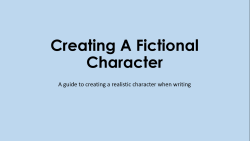 wordsandchocolate: I made a slideshow about how to create a fictional