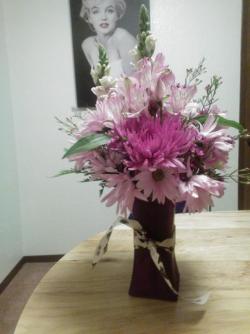The flowers my mom and dad sent us a few days ago. They’re