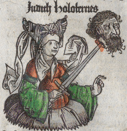 deathandmysticism:  Judith beheading Holofernes, Nuremberg Chronicles,