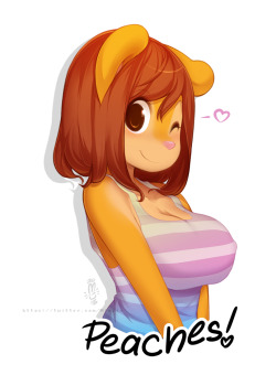 cookingpeach:  A for fun pic I did of Peaches! Been awhile since