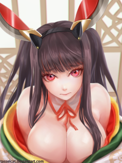 twin-tailed: Kaguya by tasselcat