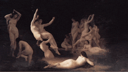 leuc:  Willam Adolphe Bouguereau, The Nymphaeum, 1878.Animation