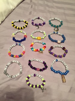 All the kandi I’ve made for voodoo fest!! I love making