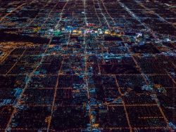 nyctaeus:  Las Vegas looks like a circuitboard from 10,800 feet.