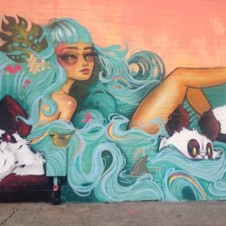 powwowblog:  Day 4: New mural in progress by @tatunga and @woes