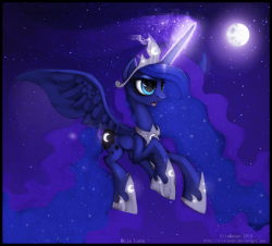 royalcanterlotvoice:  Magic PrincessLuna by ~VileRaven