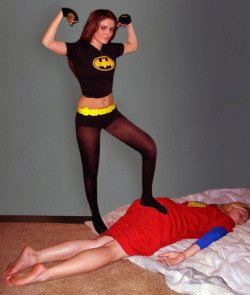 Bat girl destroyed super girl