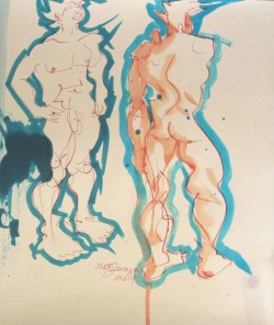 Ink & Watercolor on paper, 18"x24"Model: Ken Matt