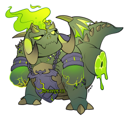 rimebane: Little Mannoroth with his foot cut off. I drew this