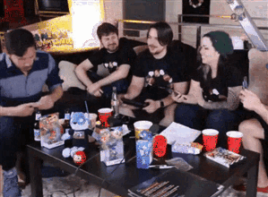 tinyblogtim:  Mark taking (and almost completing) the Altoid Challenge!Go charity livestream with the Grumps (and special guest Markiplier)!