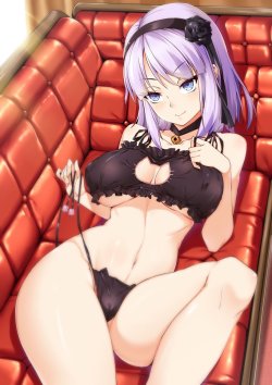hentaielite:  The legendary cat keyhole lingerie set is the choice