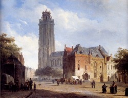 Cornelis Springer (Amsterdam 1817 - Hilversum 1891); A Cathedral