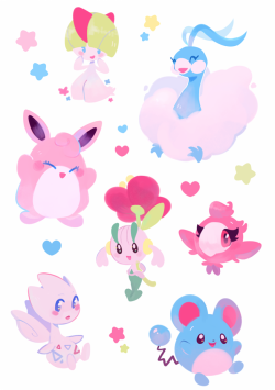 ieafy: Fairy Pokemon stickers !!!Etsy / Tictail