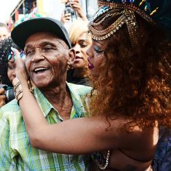 amyadams-archive:  Rihanna and her Grandfather at the Kadooment