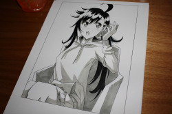 halexxxme:  anon, here haru onodera from nisekoi marker sketch….