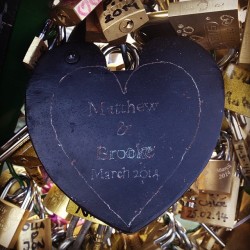 we got a huge heart lock to put on Pont des Art for this year.