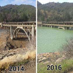 casper4204:  sixpenceee:  California’s lake recovery from drought.