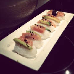 #sushi #nigiri #salmon #food  #delicious #loveit #lovesushi #happy