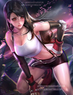 sakimichan:  Tifa normal version, Painting this took a while