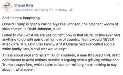 justinspoliticalcorner:Shaun King preaching the truth once again. 
