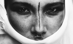 jarrodis:  Nose ring by Bijules photographed by Francois Dischinger.