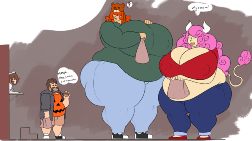 owlizard: Slammin’ Burgah’ Issue #2 Pumpkin Pickup Looks like ol vagrid is picking up on my customers featuring Grizzly @carmessi and Lilymoo @Kasu  snacktime