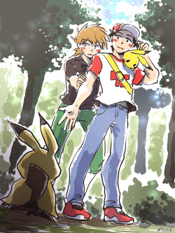 kipam: [ Red, Green ] Pokemon SM / Alola 「Shall we go together?」