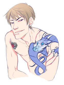 syqitten: the requests i did, ryuhou (with a dragon tattoo),