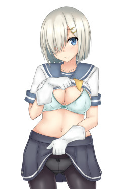 silvertsundere:  たくし上げ浜風ちゃん | てらこや