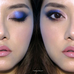 makeupbox:  Electric: Duochrome Violet Eye Look — This is a