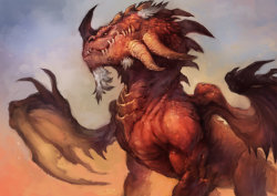 dailydragons:  Red Dragon by Thiago Almeida (website | DeviantArt)