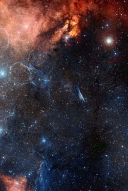 astronomicalwonders:  A Wide-field view of the Pencil Nebula