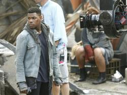 superheroesincolor:  First images of John Boyega in the set of