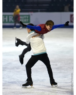 ohminah:  More Javi and Deniss at the Europeans 2019 gala pratice