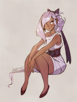 danarune:  Warmup drawing (admittedly overworked) of my OC Nemi.