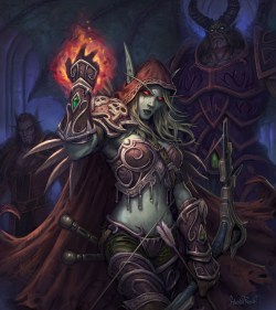 npc016:  Sylvanas Windrunner Hearthstone card art by Glenn Rane