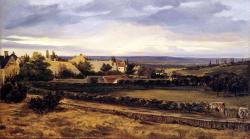 Theodore Rousseau (Paris, 1812 - Barbizon, 1867) a) Village in