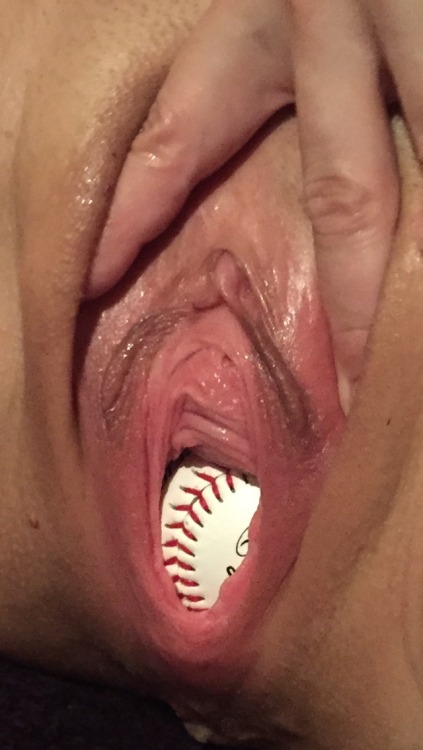 strechingisfun:  strechingisfun:  Want to play ball?? Wow it feels so amazing!!! ðŸ’‹ #pussy #insertion #baseball #shaved #horny  #red #swollen #used ðŸ’¦â¤ï¸ðŸ˜µ  Iâ€™ve been watching baseball this evening so I thought it would be a good time to remind