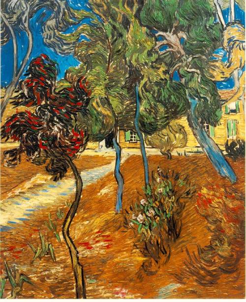 tierradentro:  â€œTrees in the Asylum Gardenâ€, 1889, Vincent van Gogh. 
