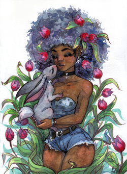 chainedusagi:  spring kissim pretty happy with this one! i painted