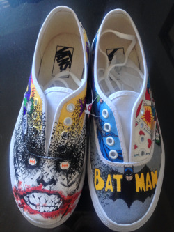 herochan:  Batman vs. Joker - Custom ShoesCreated by Daniel