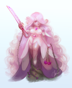asano-nee:  Tried another fusion! This time Amethyst and Rose