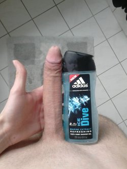 naked-straight-men:  Compared to my large shower-gel. You see