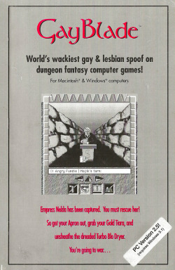 obscurevideogames:  GayBlade (RJ Best - Mac/PC - 1992)