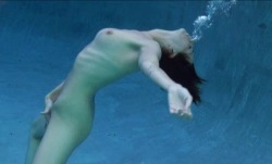 Women Blowing Bubbles Underwater