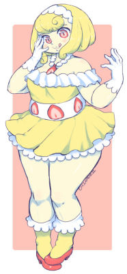 chinad011-art:strawberry shortcake lady who is also made out