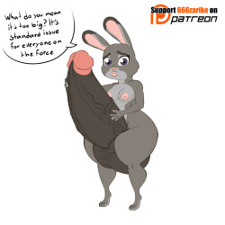 Patron RQ - Judy Hopps and her standard issue cock  |Patreon||Commission