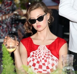 pradiism:  Lindsey Wixson at Fendi’s 90th anniversary dinner,